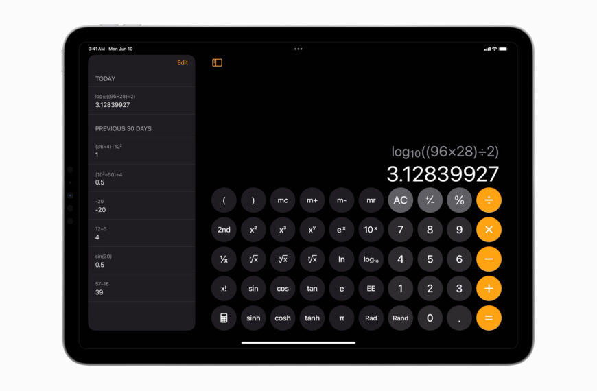 Luego de mucho tiempo, el iPad (por fin) trae calculadora